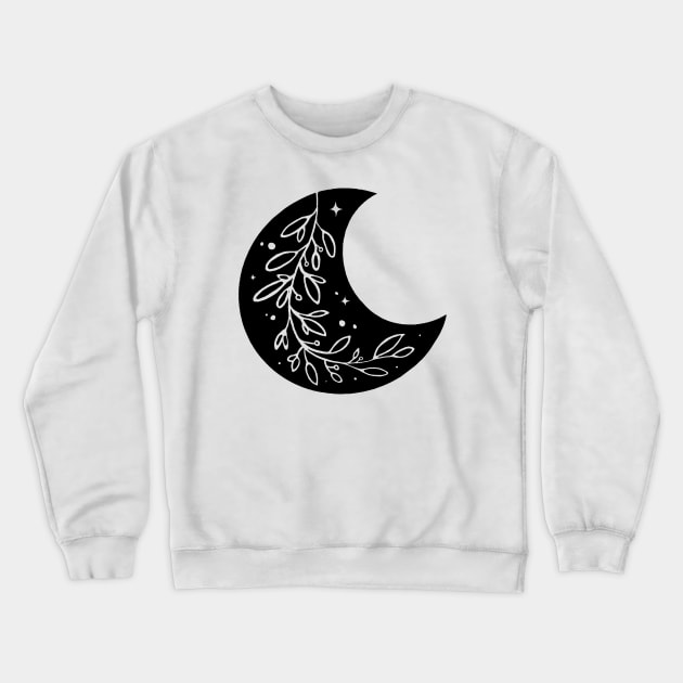 Boho chic Moon Art T-Shirt Crewneck Sweatshirt by OgogoPrintStudio